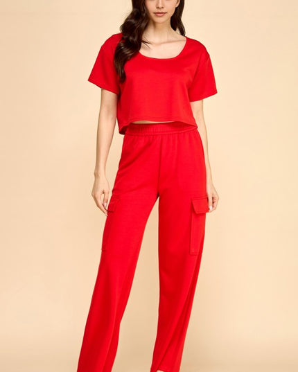 Air Scuba Crop Tank & Cargo Pant Set – Relaxed Fit Streetwear Set