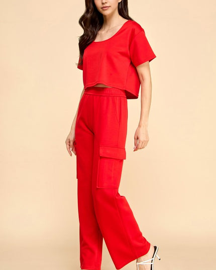 Air Scuba Crop Tank & Cargo Pant Set – Relaxed Fit Streetwear Set
