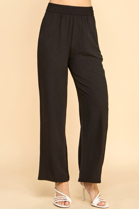 AC102X PLUS SIZE AIR CRINKLE STRAIGHT LEG PANTS