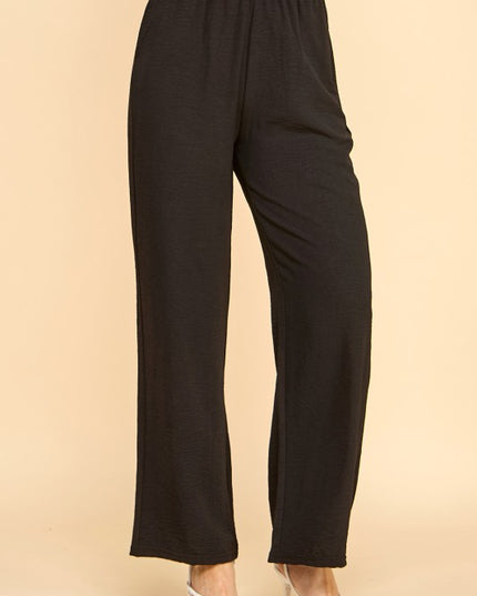 AC102X PLUS SIZE AIR CRINKLE STRAIGHT LEG PANTS