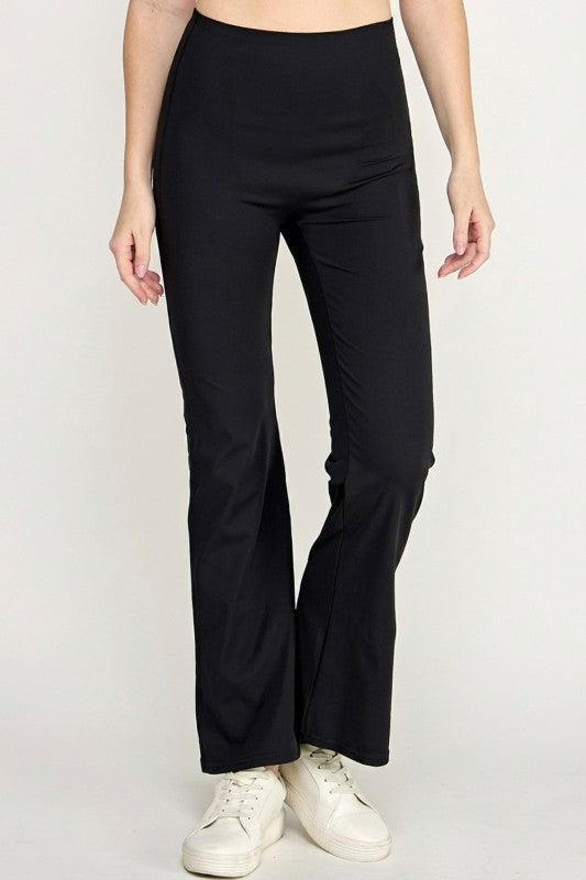 PH72BB HOURGLASS HIGH-RISE FLARED LEGGINGS