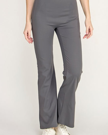 PH72BB HOURGLASS HIGH-RISE FLARED LEGGINGS