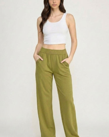 Air Scuba Elastic Waist Sweatpants – Wide Leg Fit