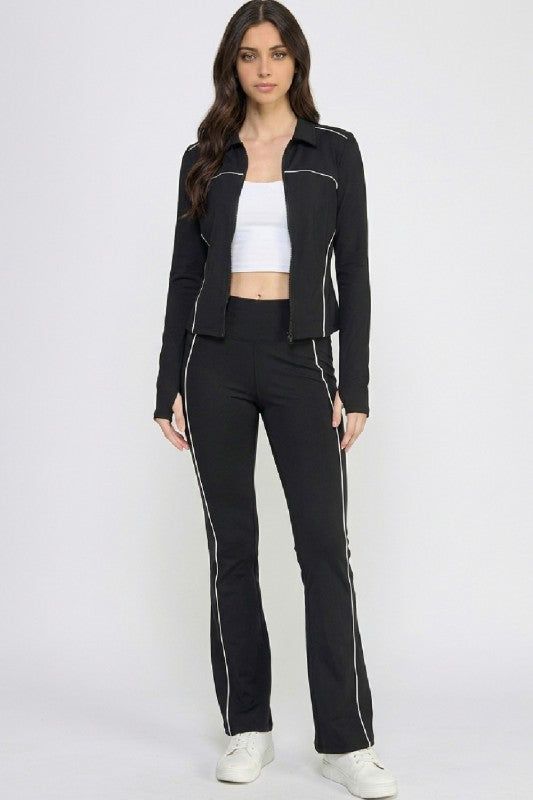 LU300 SOLID YOGA JACKET 2-PIECE SET