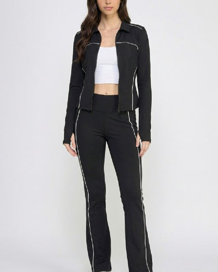 LU300 SOLID YOGA JACKET 2-PIECE SET