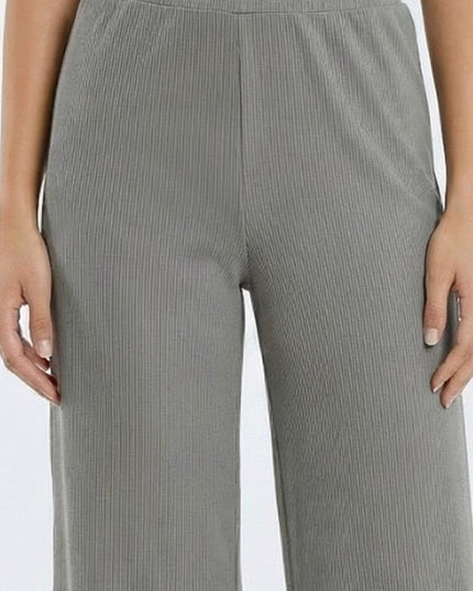 R10 SOLID FINE RIB STRAIGHT PANTS