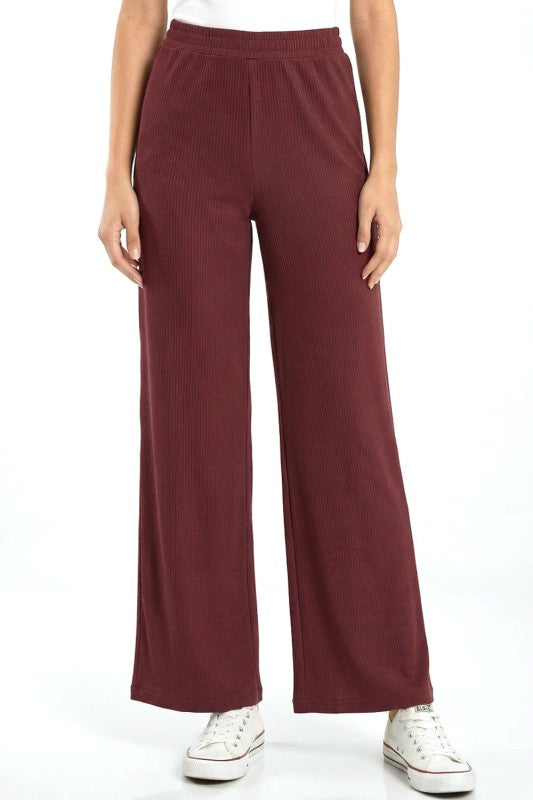 R10 SOLID FINE RIB STRAIGHT PANTS
