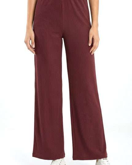 R10 SOLID FINE RIB STRAIGHT PANTS
