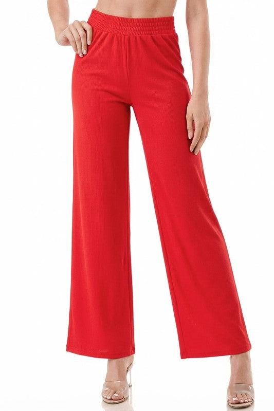 R10 SOLID FINE RIB STRAIGHT PANTS