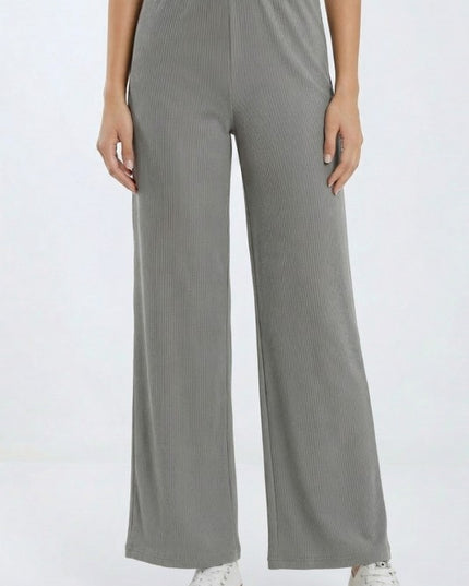 R10 SOLID FINE RIB STRAIGHT PANTS