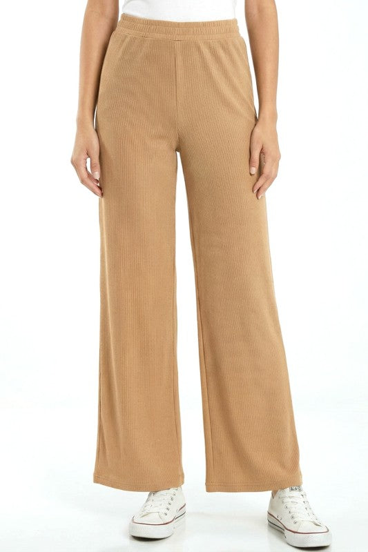 R10 SOLID FINE RIB STRAIGHT PANTS