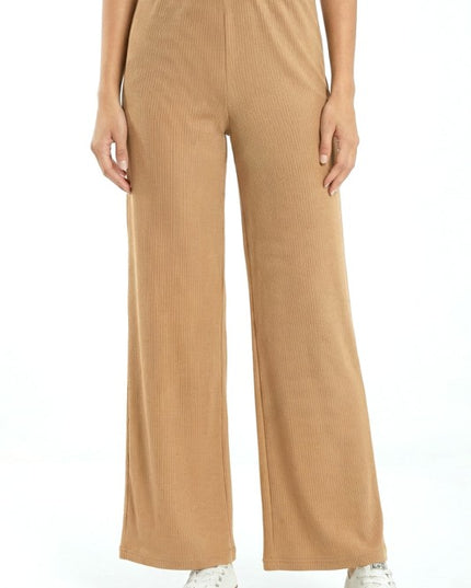 R10 SOLID FINE RIB STRAIGHT PANTS