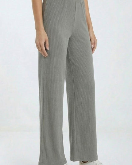 R10 SOLID FINE RIB STRAIGHT PANTS