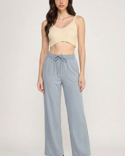 FSS505 CRYSTAL SANDSTONE DRAWSTRING PANTS