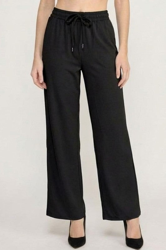 Crystal Sandstone Drawstring Pants – Relaxed Comfort Fit