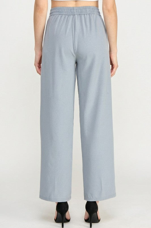 Crystal Sandstone Drawstring Pants – Relaxed Comfort Fit