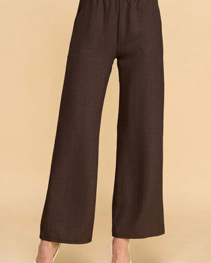 LELIS-01C LINEN INSPIRED STRAIGHT LEG PANTS