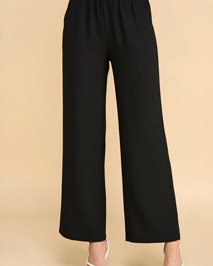 LELIS-01C LINEN INSPIRED STRAIGHT LEG PANTS