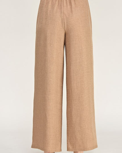 Linen Drawstring Pants – Relaxed Wide Leg Fit
