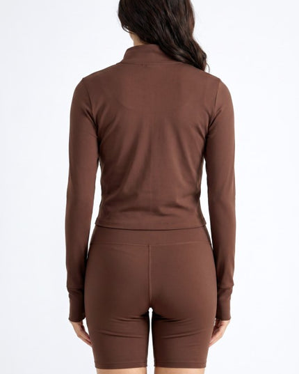 Solid Yoga Jacket 2-Piece Set – Sculpt Fit Activewear Set