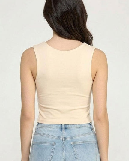 Crop Top Scoop Neck – Fitted Stretch Slim Fit