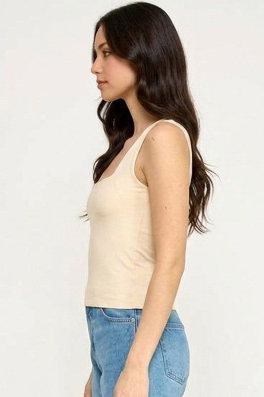 Crop Top Scoop Neck – Fitted Stretch Slim Fit