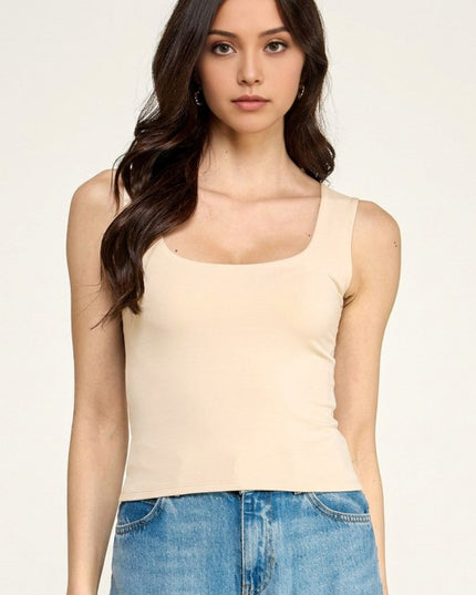 Crop Top Scoop Neck – Fitted Stretch Slim Fit