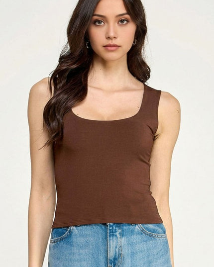Crop Top Scoop Neck – Fitted Stretch Slim Fit