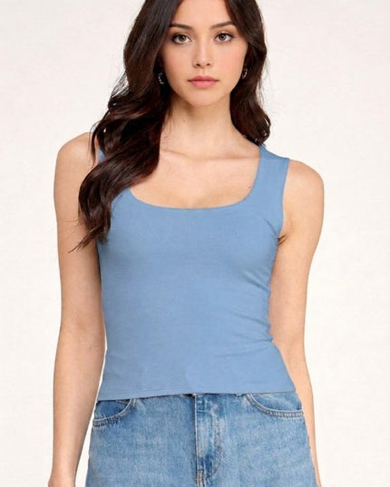 Crop Top Scoop Neck – Fitted Stretch Slim Fit