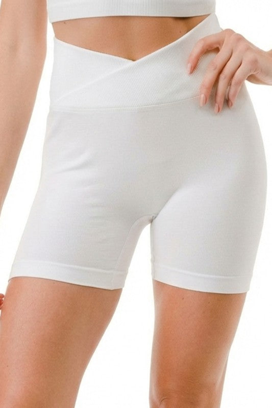 LEG15 V-Waist Ribbed Shorts – High Waist Sculpt Fit