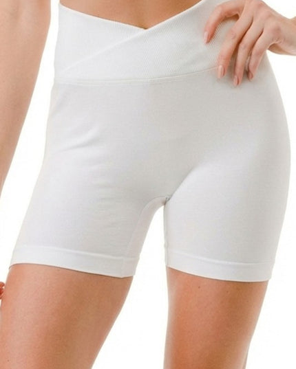 LEG15 V-Waist Ribbed Shorts – High Waist Sculpt Fit