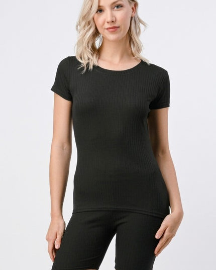 Solid Ribbed Two Piece Set – Slim Fit Loungewear