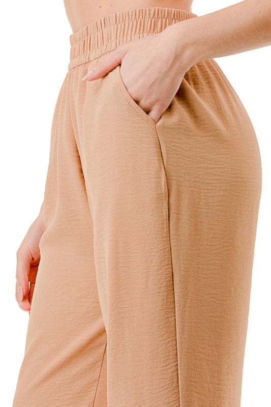 CCP01 CRINKLE CREPE PANTS