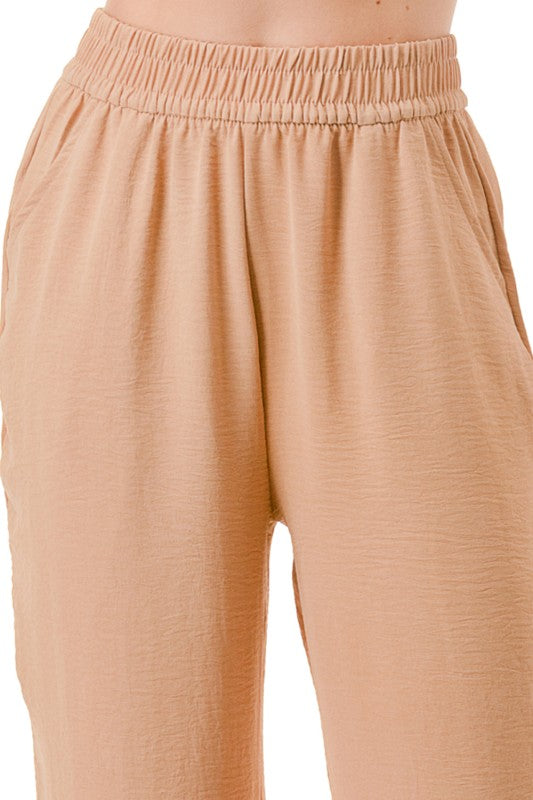 CCP01 CRINKLE CREPE PANTS