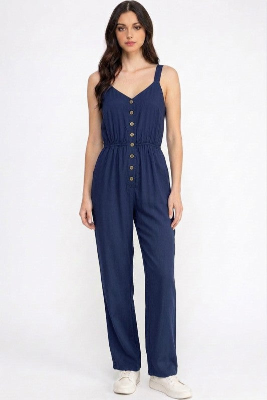 JS03 BUTTON DOWN JUMPSUIT
