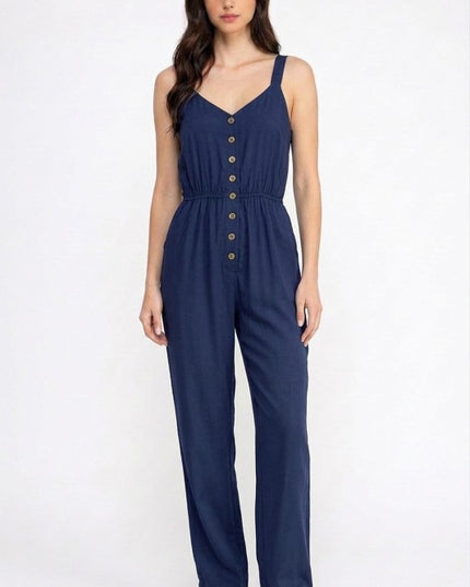 JS03 BUTTON DOWN JUMPSUIT