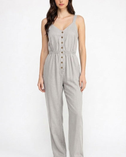 JS03 BUTTON DOWN JUMPSUIT