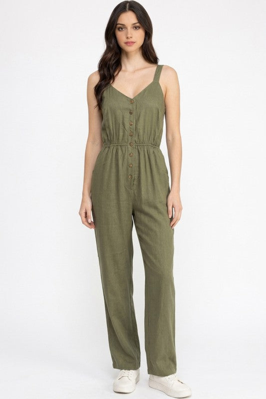 JS03 BUTTON DOWN JUMPSUIT