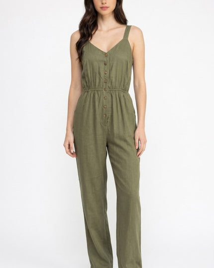 JS03 BUTTON DOWN JUMPSUIT