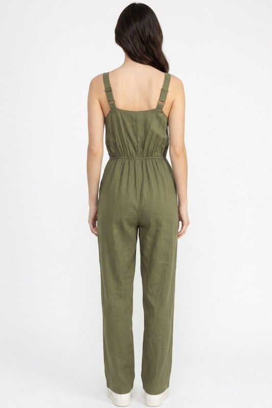 JS03 BUTTON DOWN JUMPSUIT