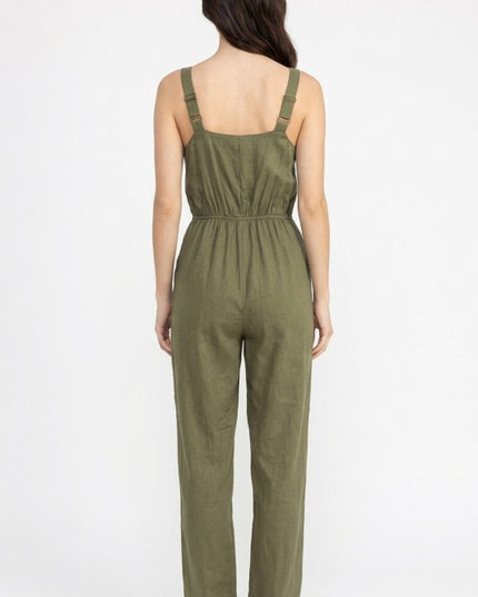 JS03 BUTTON DOWN JUMPSUIT