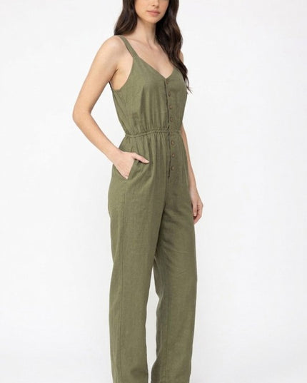 JS03 BUTTON DOWN JUMPSUIT