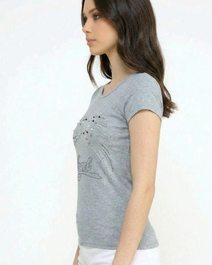 420-ANGEL RHINESTONE TOP