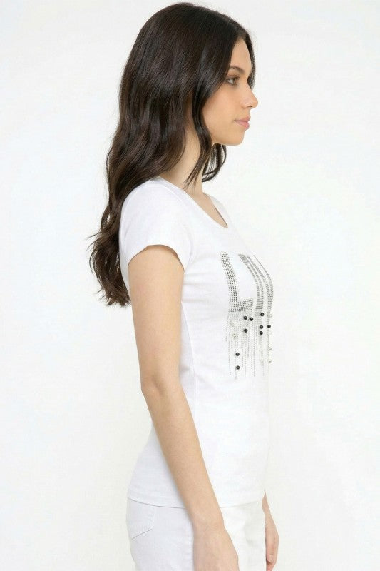 420-LOVE LOVE Rhinestone Tank Top – Slim Fit Sparkle Party Top