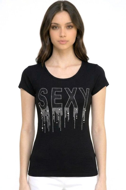 420-SEXY RHINESTONE TOP