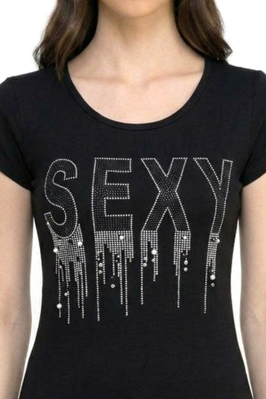 420-SEXY RHINESTONE TOP