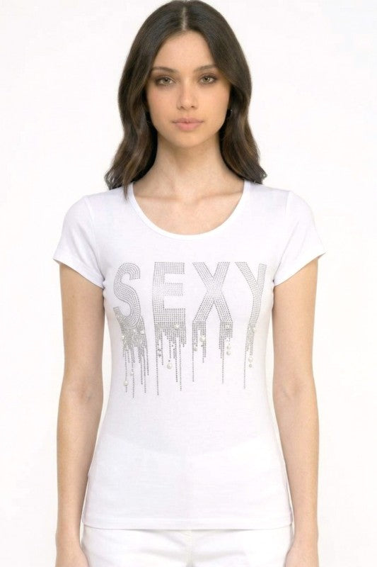 420-SEXY RHINESTONE TOP