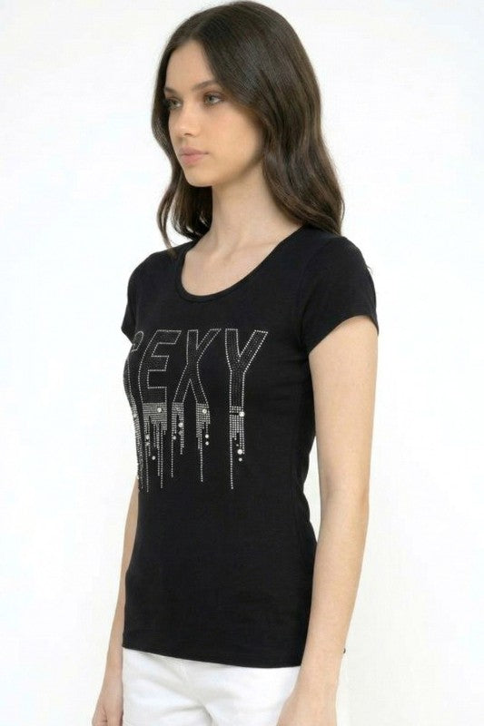 420-SEXY RHINESTONE TOP