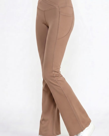 Active Flare Yoga Pants – Side Pocket Sculpt Fit