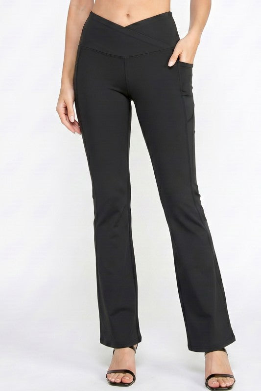 LG34 Active Flare Yoga Pants – Side Pocket Sculpt Fit